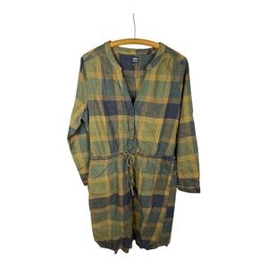 New Prana Flannel Long-Sleeve Dress